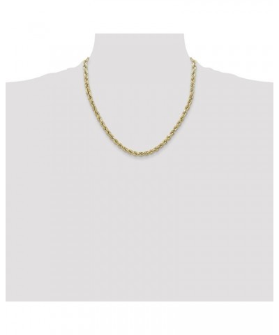 10k Yellow Gold 3.5mm Semi-solid Diamond Cut Rope Chain -16.0" 18.0" 20.0" 22.0" 24.0 20.0 Inches $150.04 Necklaces