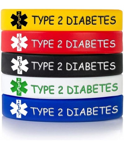 MZZJ Custom Engraving Medical Alert ID Jewelry Allergy ID Food Drug Allergy Bracelet,100% Silicone Rubber ID Bracelet Band,5 ...