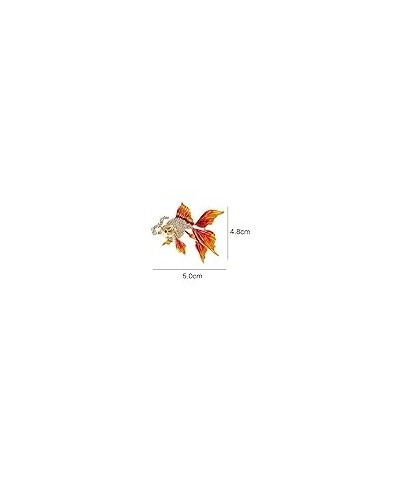 2Pcs Color Goldfish Brooch Women Student Party Cute Animal Fish Brooches Jewelry Accessories Holiday Gift, Yellow , Blue $7.4...