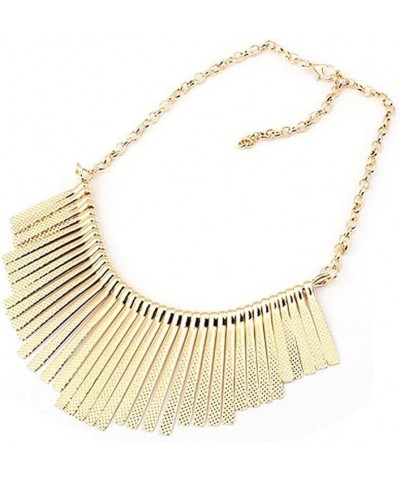 Sparkling Bars Choker Necklace Sequin Bib Chunky Collar Sweater Necklace Fashion Jewelry for Women Gold $7.40 Necklaces