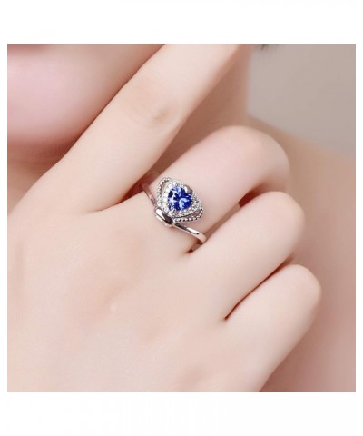 Love Charm Heart Cut Zircon Sweet Ring Jewelry Accessories Woman Birthday Valentine's Day Anniversary Personality Gift Light ...