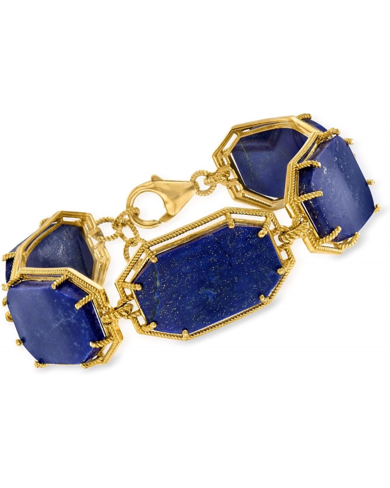 Lapis Bracelet in 18kt Gold Over Sterling. 7 inches $128.70 Bracelets