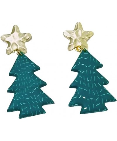 Christmas Polymer Clay Earrings Christmas Tree Earrings Handmade Star Lights Christmas Tree Earrings Christmas Jewelry For Wo...