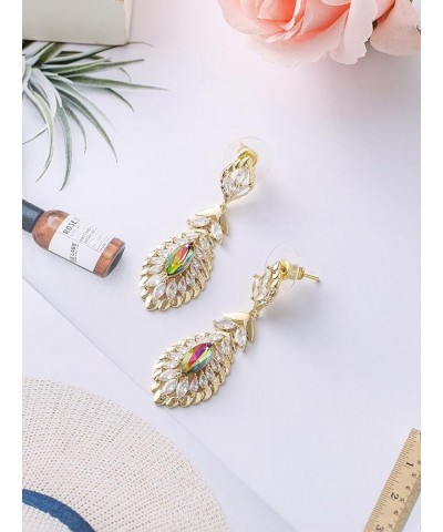 10 * 5MM Oval Austrian Crystal Dangle Earrings for Women Glod Plated Costume Jewelry Sept-Sapphire-Rose Gold $11.26 Earrings