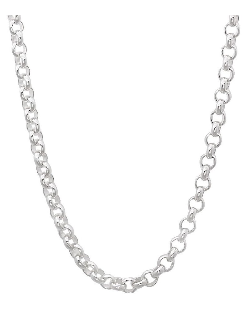 1mm-5mm Solid .925 Sterling Silver Round Rolo Chain Necklace or Bracelet 20.0 Inches 3.2mm Necklace $31.89 Necklaces