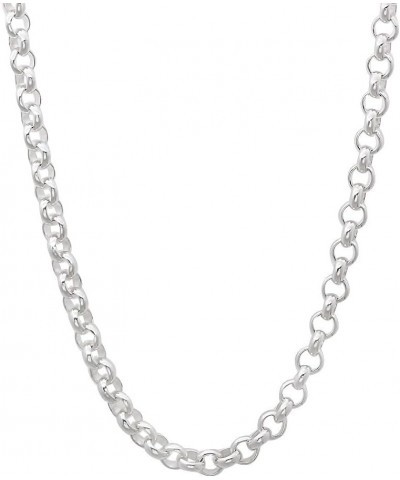 1mm-5mm Solid .925 Sterling Silver Round Rolo Chain Necklace or Bracelet 20.0 Inches 3.2mm Necklace $31.89 Necklaces