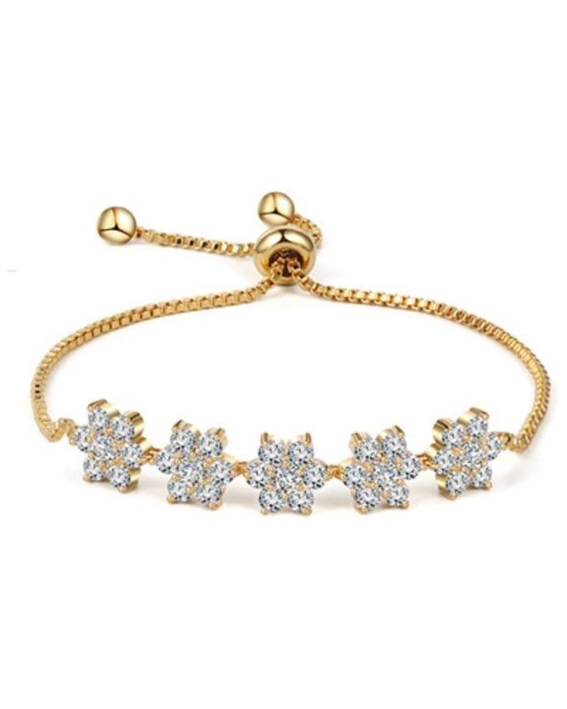 20 Bracelet Assortments Women's Adjustable Tennis Bracelet in 14k White, Yellow or Rose Gold Plated Style 6 $7.14 Bracelets