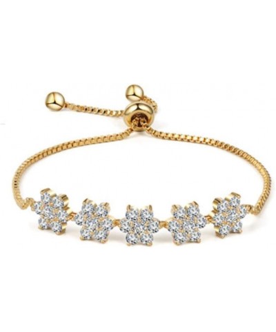 20 Bracelet Assortments Women's Adjustable Tennis Bracelet in 14k White, Yellow or Rose Gold Plated Style 6 $7.14 Bracelets