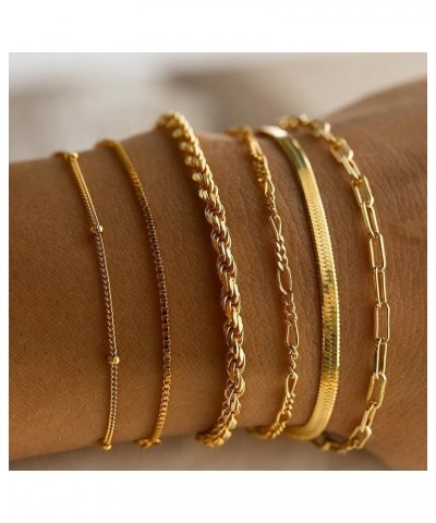 Gold Chain Jewelry Set for Women Girls Necklaces Bracelets Earrings Anklets Fashion Jewelry Pack 3 alloy $8.69 Jewelry Sets