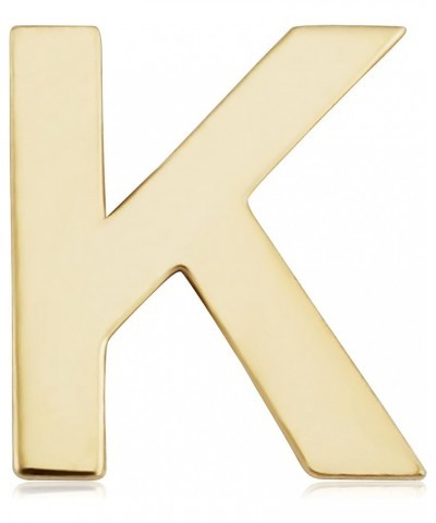 14k Yellow Gold Alphabet Initial Single Stud Earring Minimalist Jewelry K $31.85 Earrings