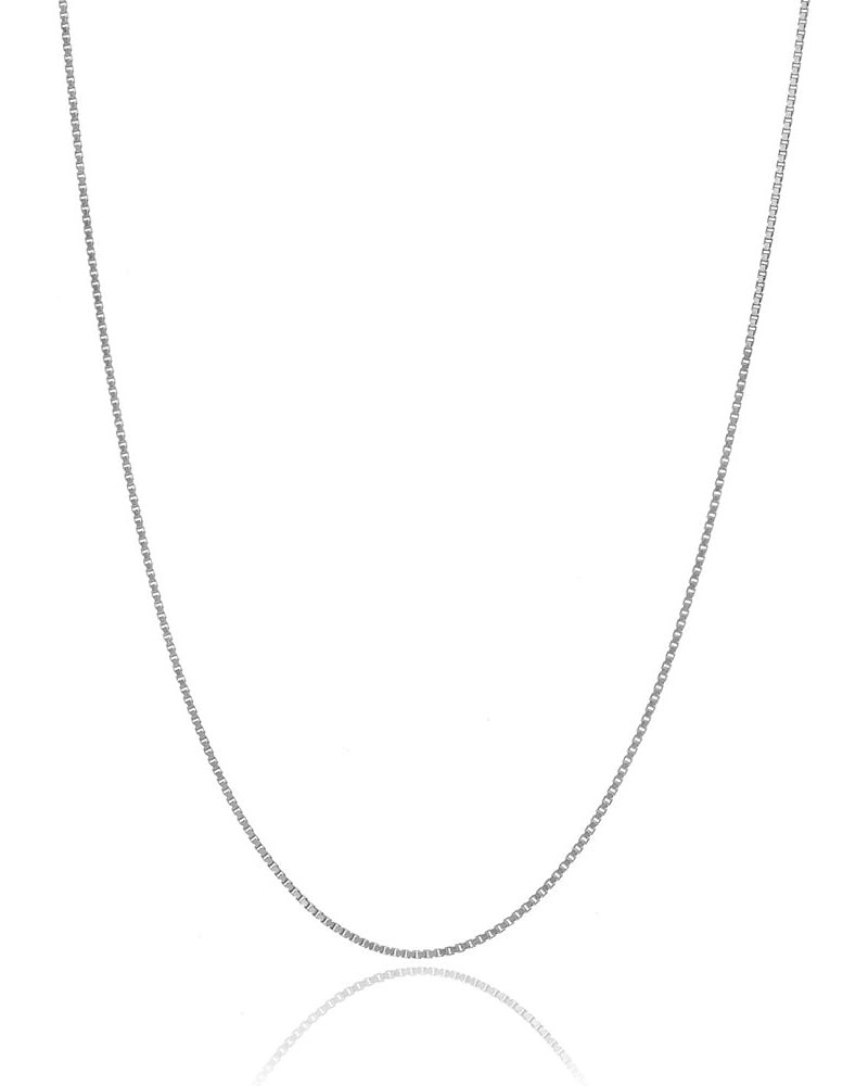 Sterling Silver Chain Necklace for Women and Men | Thin Italian Box Chain 0.7mm 925 Silver Necklace Chain | Choose Length 14 ...