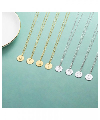 Dainty Initial Necklace,18K Gold Plated Tiny Letter Necklace for Women Jewelry,A-Z Pendant Necklace Silver-B $8.69 Necklaces