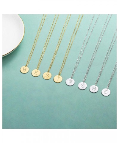 Dainty Initial Necklace,18K Gold Plated Tiny Letter Necklace for Women Jewelry,A-Z Pendant Necklace Silver-B $8.69 Necklaces