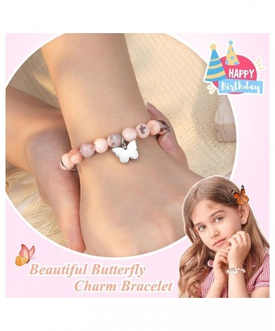 6-18 Year Old Girls Birthday Butterfly Gifts, Butterfly Natural Stone Bracelet for Daughter Granddaughter Niece Teens Girls 1...