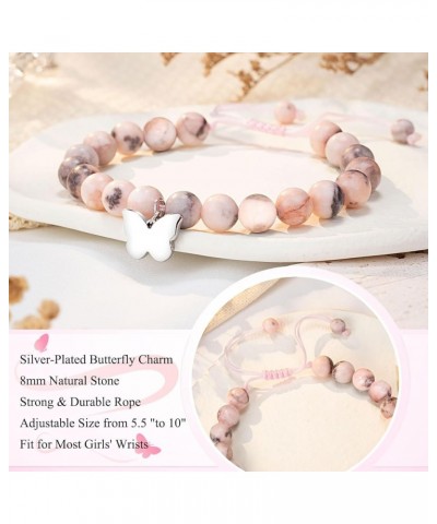 6-18 Year Old Girls Birthday Butterfly Gifts, Butterfly Natural Stone Bracelet for Daughter Granddaughter Niece Teens Girls 1...