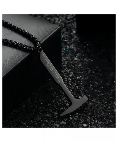 Hammer of Faith Pendant Necklace for Men Boys Women The Shawshank Redemption Inspirational Film Holiday Gift,Titanium Steel P...