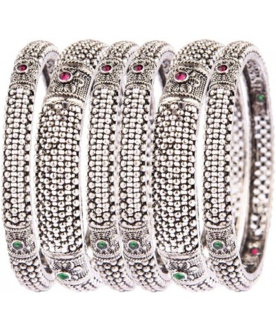 Boho Tribal Antique Oxidized Indian Jewelry Bracelet Bangle Set for Women Girls Style 2 Multicolor (Set of 4 Pcs) 2-8 $11.07 ...