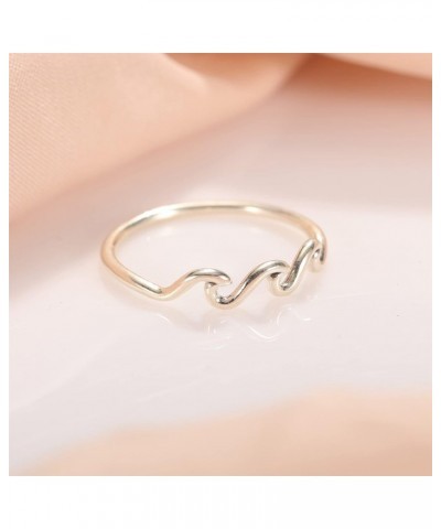 Sunshine and Waves Shape Rings 925 Sterling Silver Statement Rings Stackable Ring for Women Girls Sunshine and Waves Model Ri...