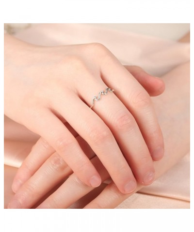 Sunshine and Waves Shape Rings 925 Sterling Silver Statement Rings Stackable Ring for Women Girls Sunshine and Waves Model Ri...