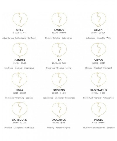 14K Gold Plated Sterling Silver Horoscope Zodiac Anklet for Woman Birthday Gift Mother Day Gift, 9" + 2" Extender Gemini $24....