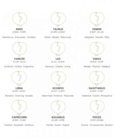 14K Gold Plated Sterling Silver Horoscope Zodiac Anklet for Woman Birthday Gift Mother Day Gift, 9" + 2" Extender Gemini $24....