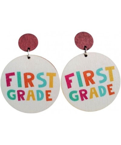 Creative Teacher Student Earrings Back to School Drop Dangle Earrings Wooden Acrylic First Day of School Earrings Hello First...