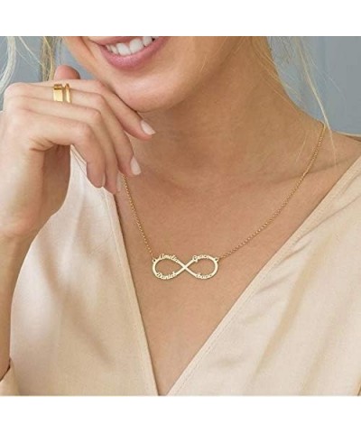 Personalized Infinity Name Necklace with 1-8 Names Custom Name Necklaces Family Engraved Any Name Promise Necklaces for Women...