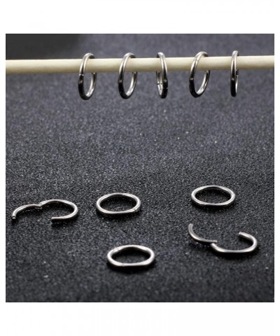 10 PCS 16G Seamless Septum Nose Piercing Rings Segment Tragus Hoop Rings 316 Stainless Steel Helix Ring Stack Clickers Ear Pl...