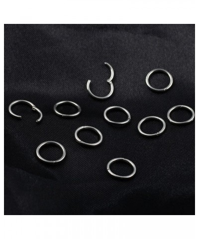 10 PCS 16G Seamless Septum Nose Piercing Rings Segment Tragus Hoop Rings 316 Stainless Steel Helix Ring Stack Clickers Ear Pl...