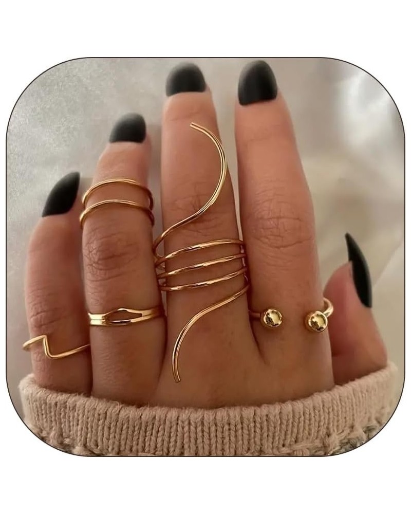 9-15PCS Knuckle Stacking Rings Set for Teen Girls Gifts Crystal Rhinestone Finger Statement Ring Sets Vintage Snake Knot Mid ...