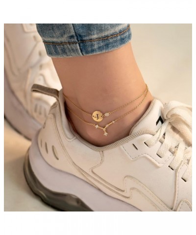 14K Gold Plated Sterling Silver Horoscope Zodiac Anklet for Woman Birthday Gift Mother Day Gift, 9" + 2" Extender Gemini $24....