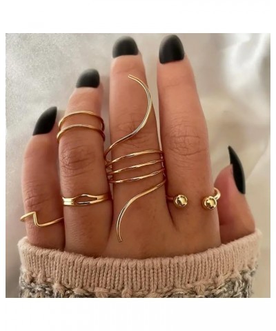 9-15PCS Knuckle Stacking Rings Set for Teen Girls Gifts Crystal Rhinestone Finger Statement Ring Sets Vintage Snake Knot Mid ...