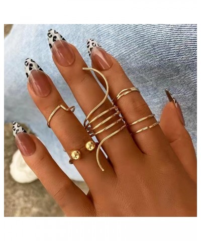 9-15PCS Knuckle Stacking Rings Set for Teen Girls Gifts Crystal Rhinestone Finger Statement Ring Sets Vintage Snake Knot Mid ...