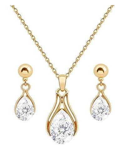 Dainty Bridesmaid Jewelry Set for Women Girls,1-4-6-8 Sets 14k Gold & Rose Gold & Silver Plated Pave Rhinestone With Crystal ...