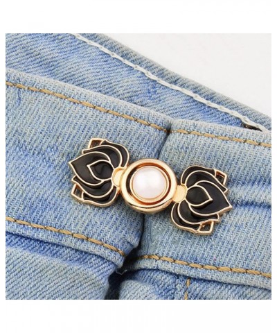 Retro Waist Adjustment Pins, Elegant Tightening Waistband Pin Brooches Anti-Exposure Brooches, Trendy Jeans Buckles Garment A...