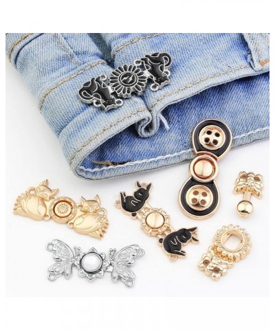 Retro Waist Adjustment Pins, Elegant Tightening Waistband Pin Brooches Anti-Exposure Brooches, Trendy Jeans Buckles Garment A...