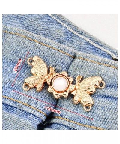 Retro Waist Adjustment Pins, Elegant Tightening Waistband Pin Brooches Anti-Exposure Brooches, Trendy Jeans Buckles Garment A...