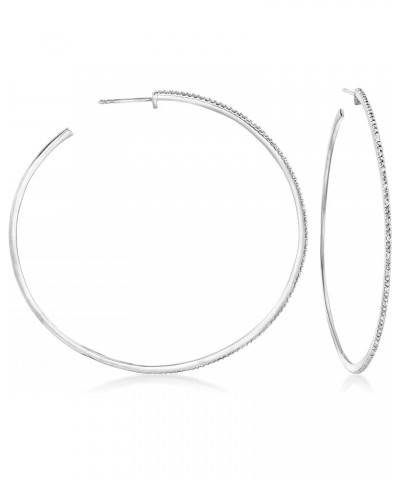 0.15 ct. t.w. Diamond Hoop Earrings in Sterling Silver $54.45 Earrings