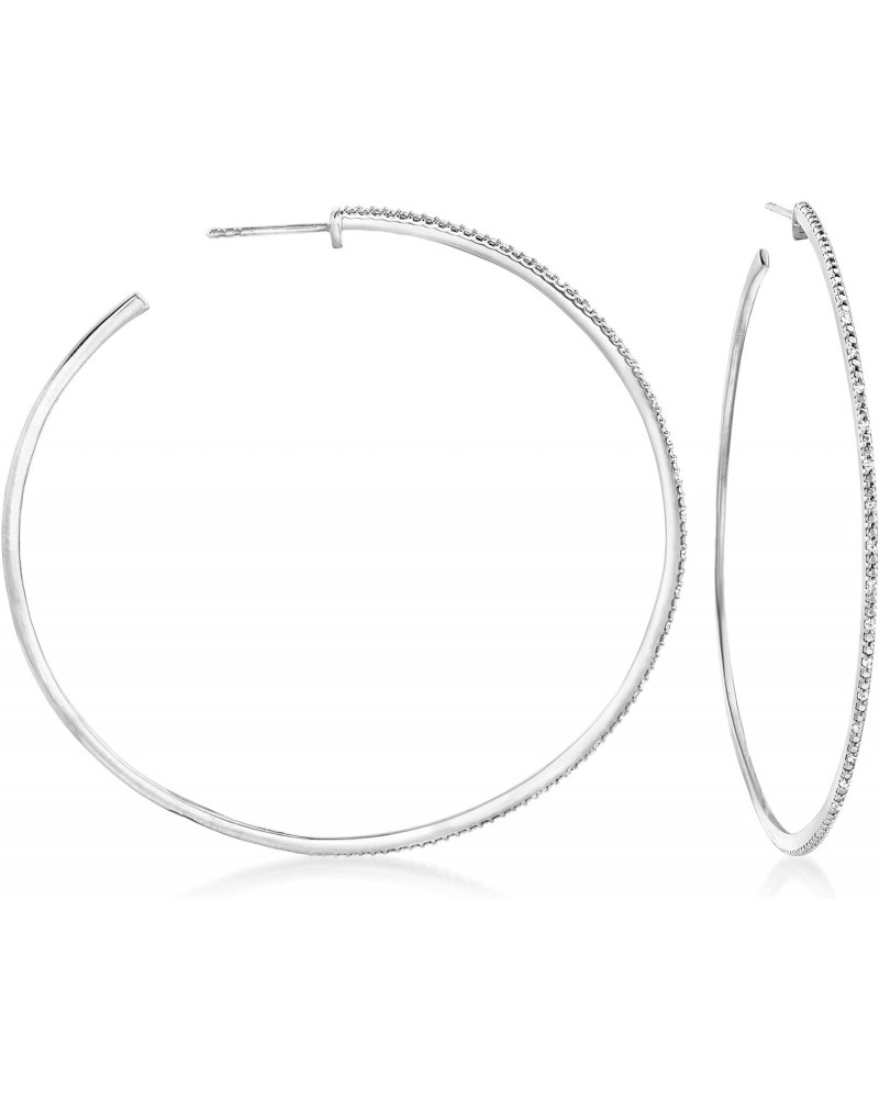 0.15 ct. t.w. Diamond Hoop Earrings in Sterling Silver $54.45 Earrings