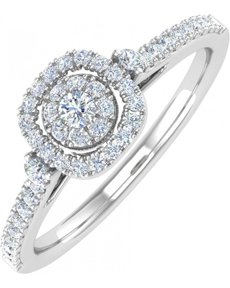 1/4 Carat Diamond Engagement Rings in 10K Solid Gold White Gold $78.37 Rings