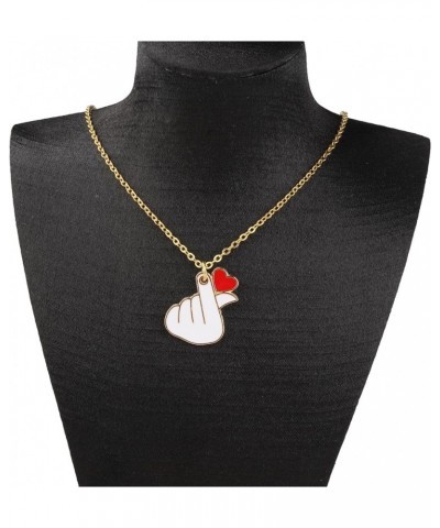 Singer Album Inspired Gift K-POP Merch Finger Heart Necklace for Fans It's A K-POP Thing Music Lover Gift ATEEZZFingerNecklac...