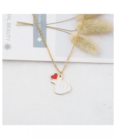 Singer Album Inspired Gift K-POP Merch Finger Heart Necklace for Fans It's A K-POP Thing Music Lover Gift ATEEZZFingerNecklac...