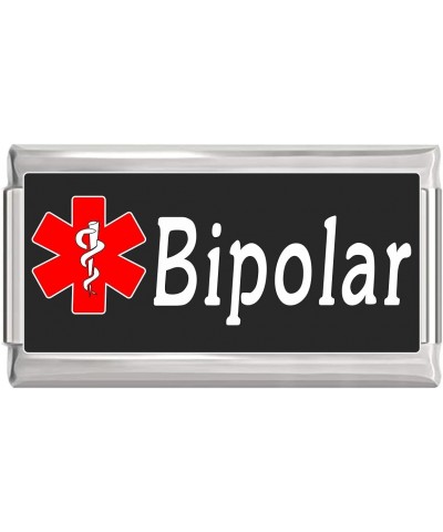 New Charms Bipolar Medical Alert Italian Charm on Black Superlink Bracelet Jewelry Link $8.63 Bracelets