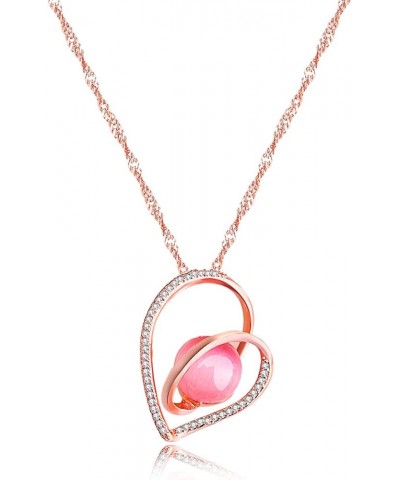 Crystal Heart Necklace Love Pendant Wedding Valentines Jewelry for Women Y1068 $7.79 Necklaces