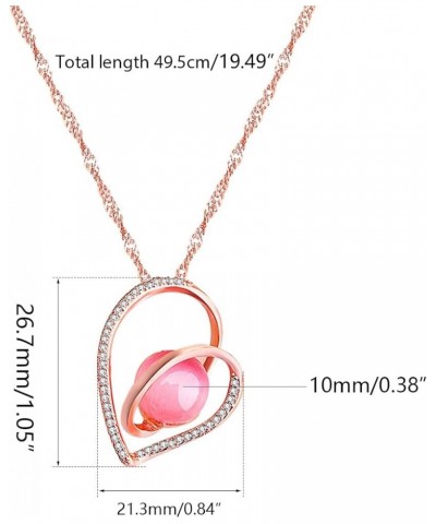 Crystal Heart Necklace Love Pendant Wedding Valentines Jewelry for Women Y1068 $7.79 Necklaces