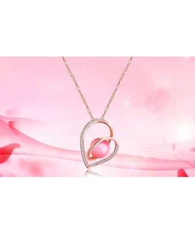 Crystal Heart Necklace Love Pendant Wedding Valentines Jewelry for Women Y1068 $7.79 Necklaces