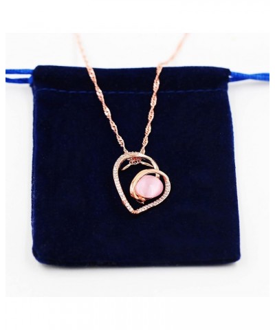 Crystal Heart Necklace Love Pendant Wedding Valentines Jewelry for Women Y1068 $7.79 Necklaces