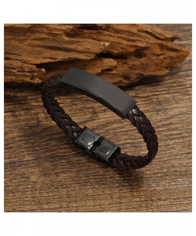 Trump 2024 Leather Bracelet,Stainless Steel Braided Leather Trump 2024 Wristbands Patriotic Republican MAGA Funny Birthday Gi...