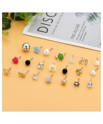 52 Pairs Colorful Cute Stud Earrings for Girls Hypoallergenic Earrings Stainless Steel Earrings for Girls and Women Stylish $...