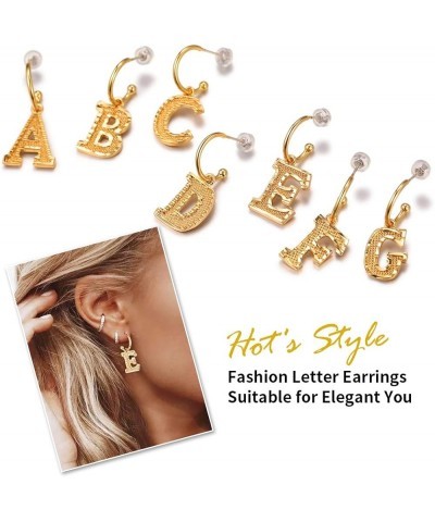 Initial Dangle Earrings Women 18K Gold Plated Personalized Alphabet 26 Letters Charm Hypoallergenic Earrings Jewelry Fashion ...